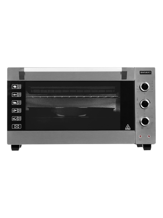 Мини-печь Shivaki MD4218E, электрическая духовка, компактная и многофункциональная, инокс