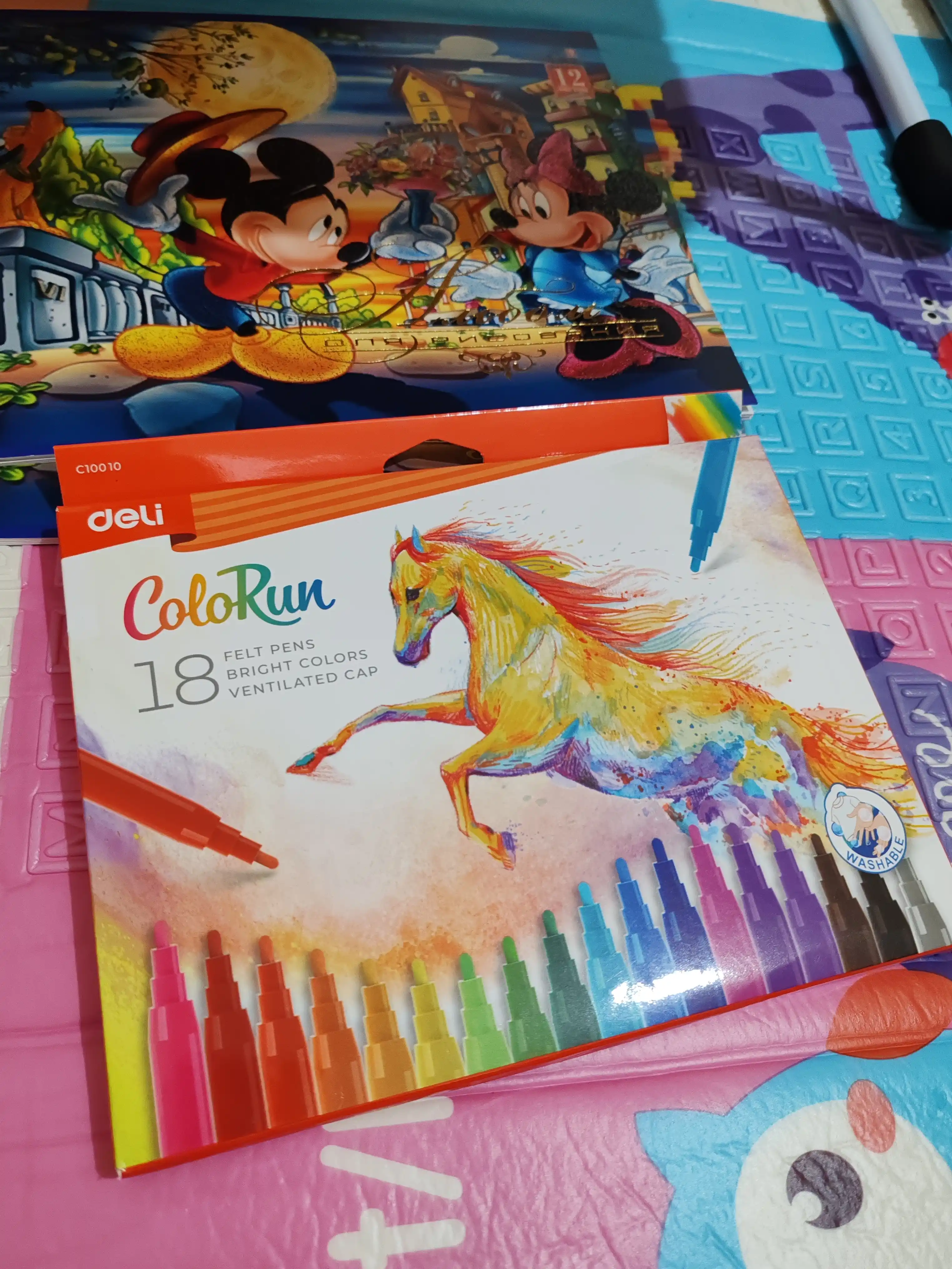 Deli ColoRun EC10010 flomasterlar, 18 ta rang