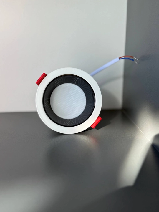 10ta Galogen Chuqur o‘rnatiladigan LED spot 7W, ko‘zni qamashtirmaydigan, oq / qora - 