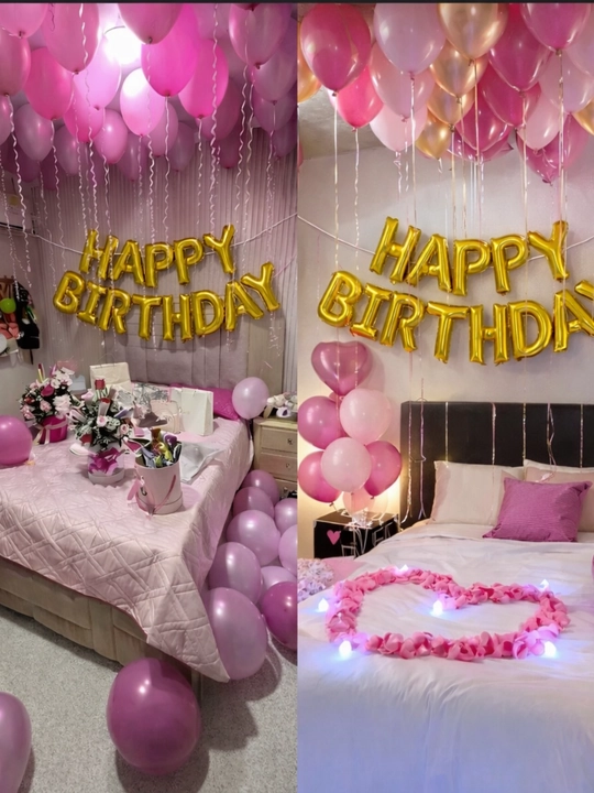Воздушные шары Happy Birthday, набор воздушных шариков на день рождения, фотозона