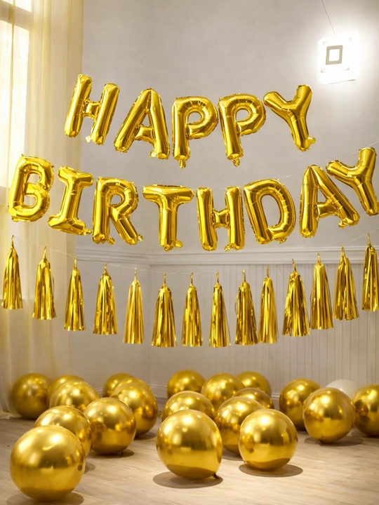 Воздушные шары Happy Birthday, набор воздушных шариков на день рождения, фотозона