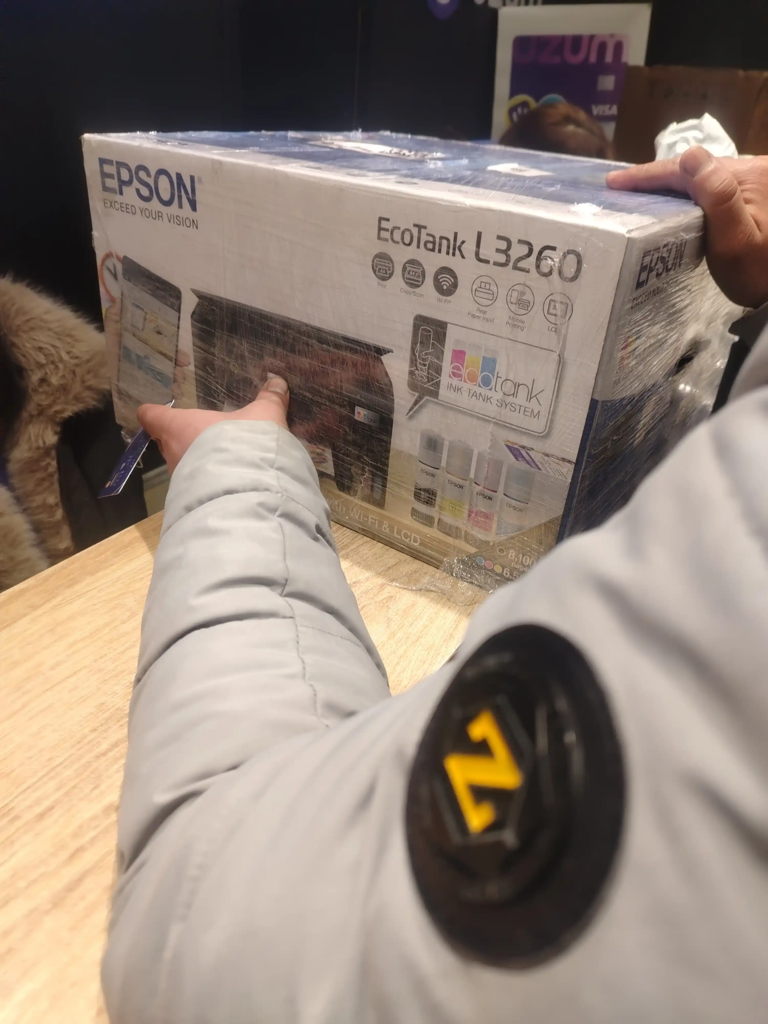 Printer Epson L3260 A4, siyohli MFP, 33 sahifa/daq, 5760x1440dpi, 4 bo'yoq, USB2.0, WiFi