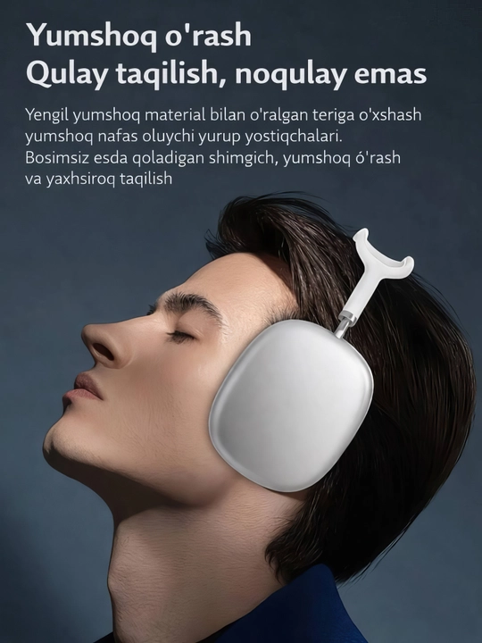 Simsiz Bluetooth quloqchinlar P9, to'liq o'lchamli, mikrofonli