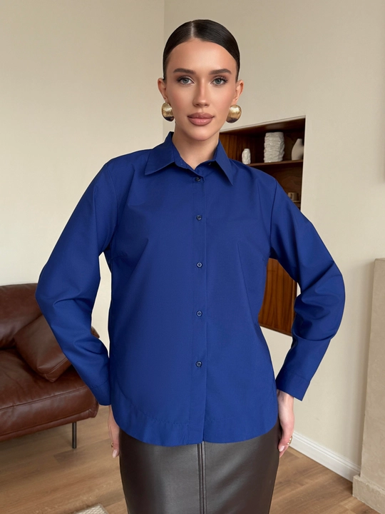 Ayollar klassik ko‘ylagi, uzun yengli, paxta, asosiy model