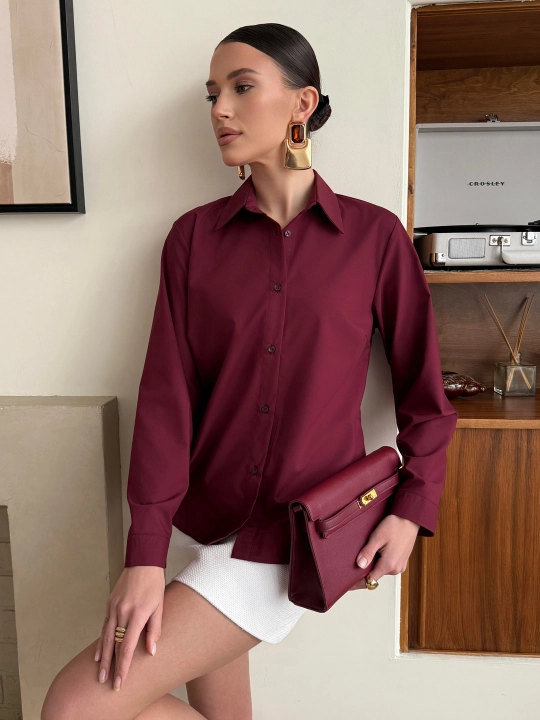 Ayollar klassik ko‘ylagi, uzun yengli, paxta, asosiy model
