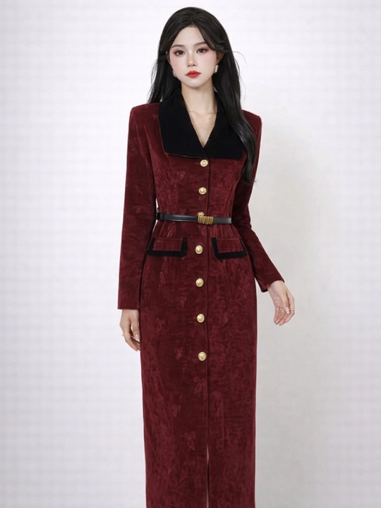 Классическое и элегантное длинное платье для женщин