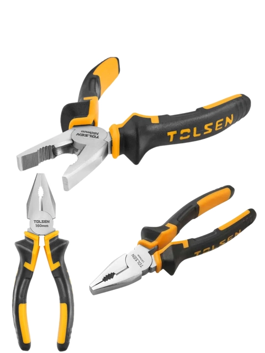 TOLSEN 160/180/200 mm kombinatsiyalangan omburlari, CrV po‘latidan, professional