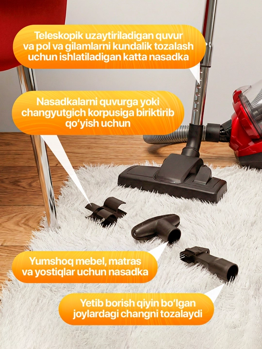 Пылесос LG Vacuum Cleaner PSS-430 мощность 4000 Вт размер 4 литра, HEPA фильтр