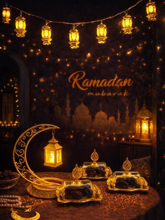 Светодиодная гирлянда для Рамадана, EID, RAMADAN MUBARAK, украшение на Рамадан - 