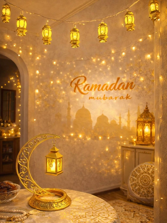 Ramazon, EID, RAMADAN MUBORAK uchun LED chambar, Ramazon bezagi