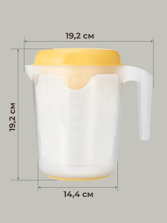 Ёмкость для миксера, блендера с декором, 2.0 л