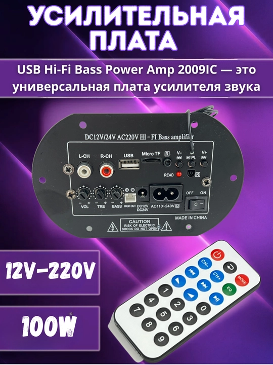 USB Hi-Fi Bass Power Amp 2009IC — quvvatli audio kuchaytirgich platasi - 