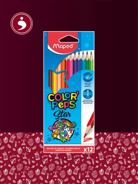 ColorPeps Yulduz rangli qalam, 12 ranglar - 