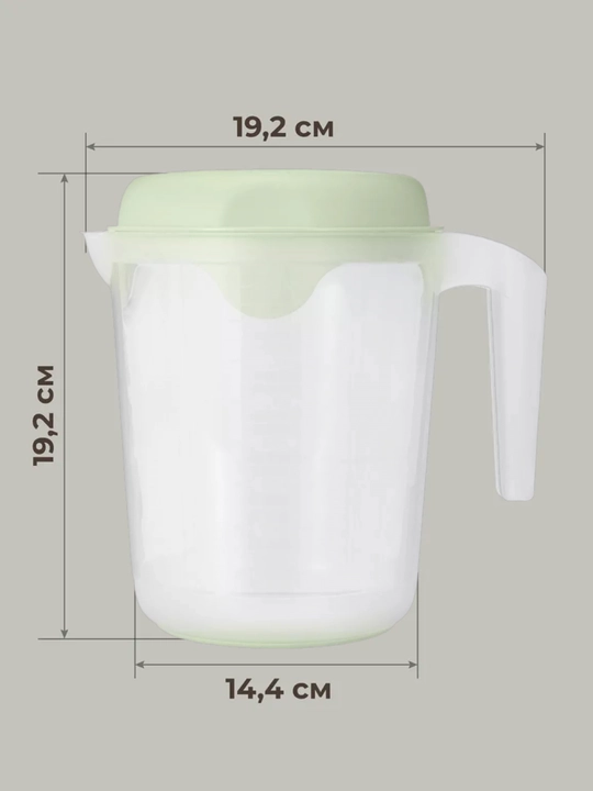 Ёмкость для миксера, блендера с декором, 2.0 л