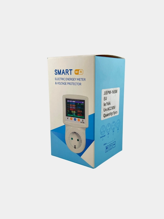 Умная Wi-Fi розетка Jiuji JJEPM-16SW 16A 230V, с измерением потребления и защитой