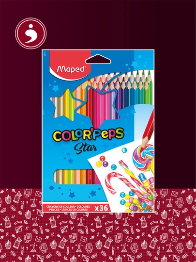 Карандаши цветные повышенной прочности   Maped (36Color'Peps) — MIDAD-IDISISTATIONERY6