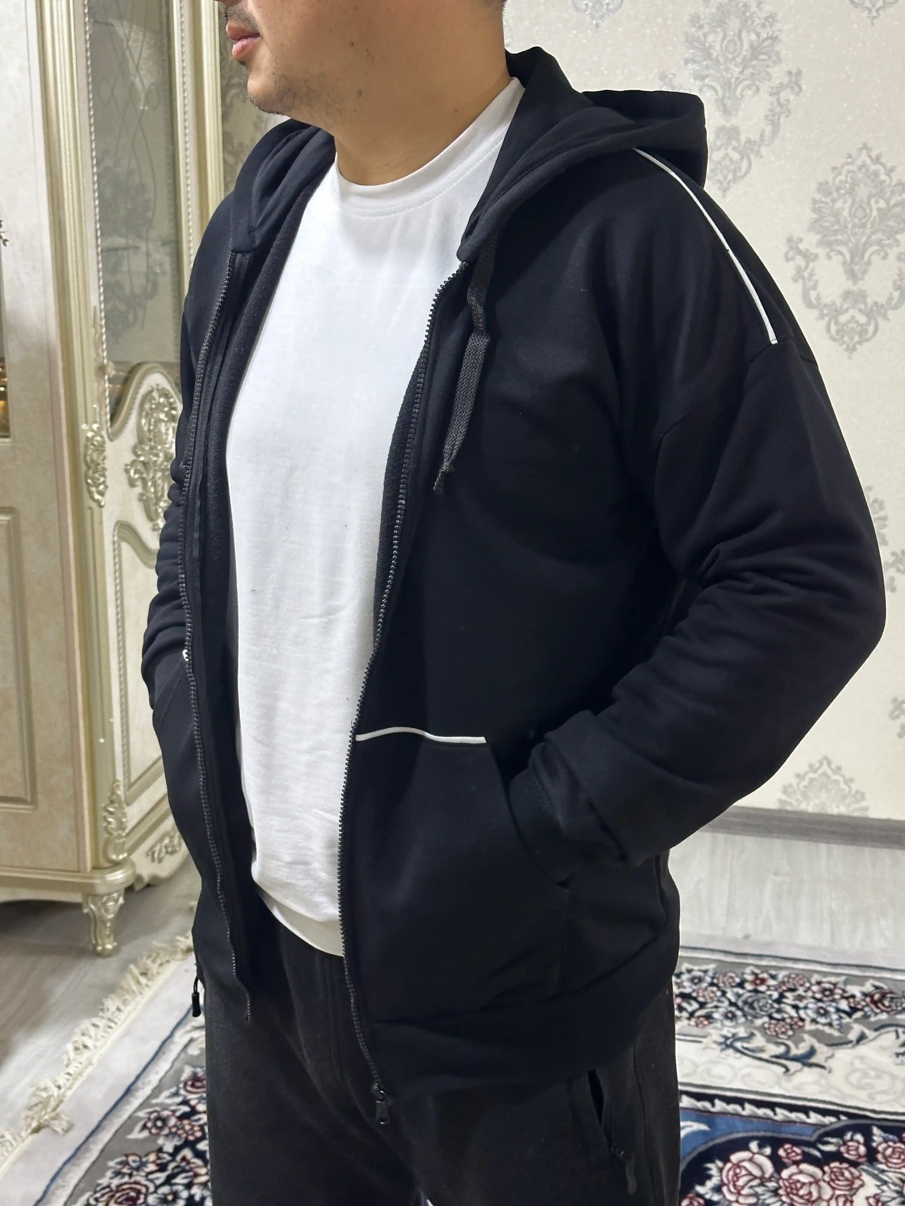 Xudi oversayz, uniseks erkaklar uchun, 3 iplik, Costume