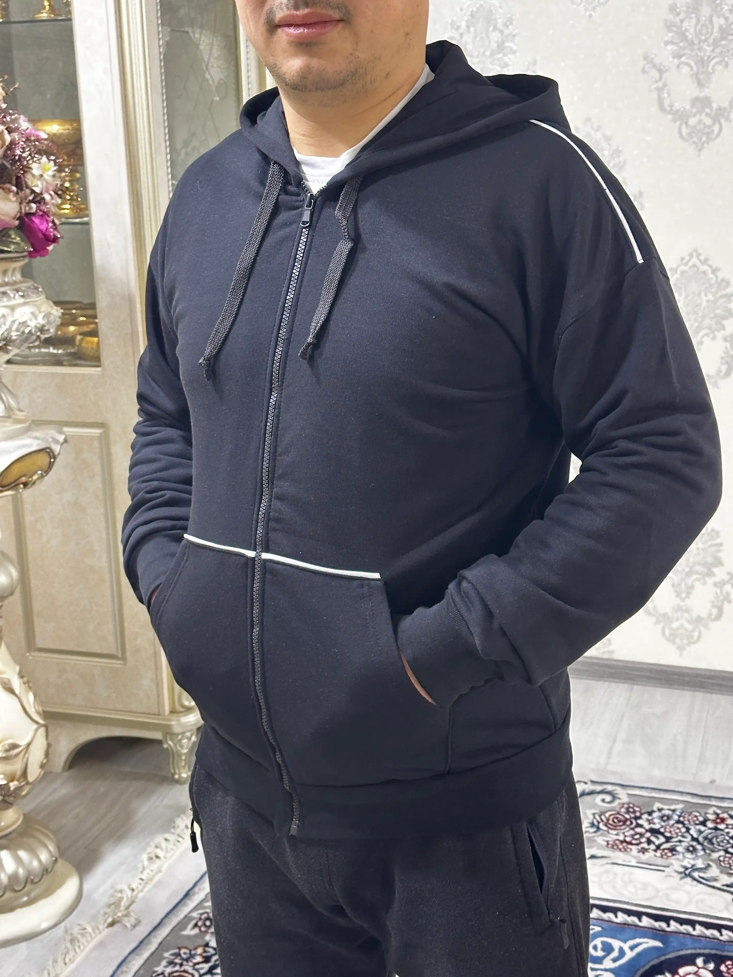 Xudi oversayz, uniseks erkaklar uchun, 3 iplik, Costume