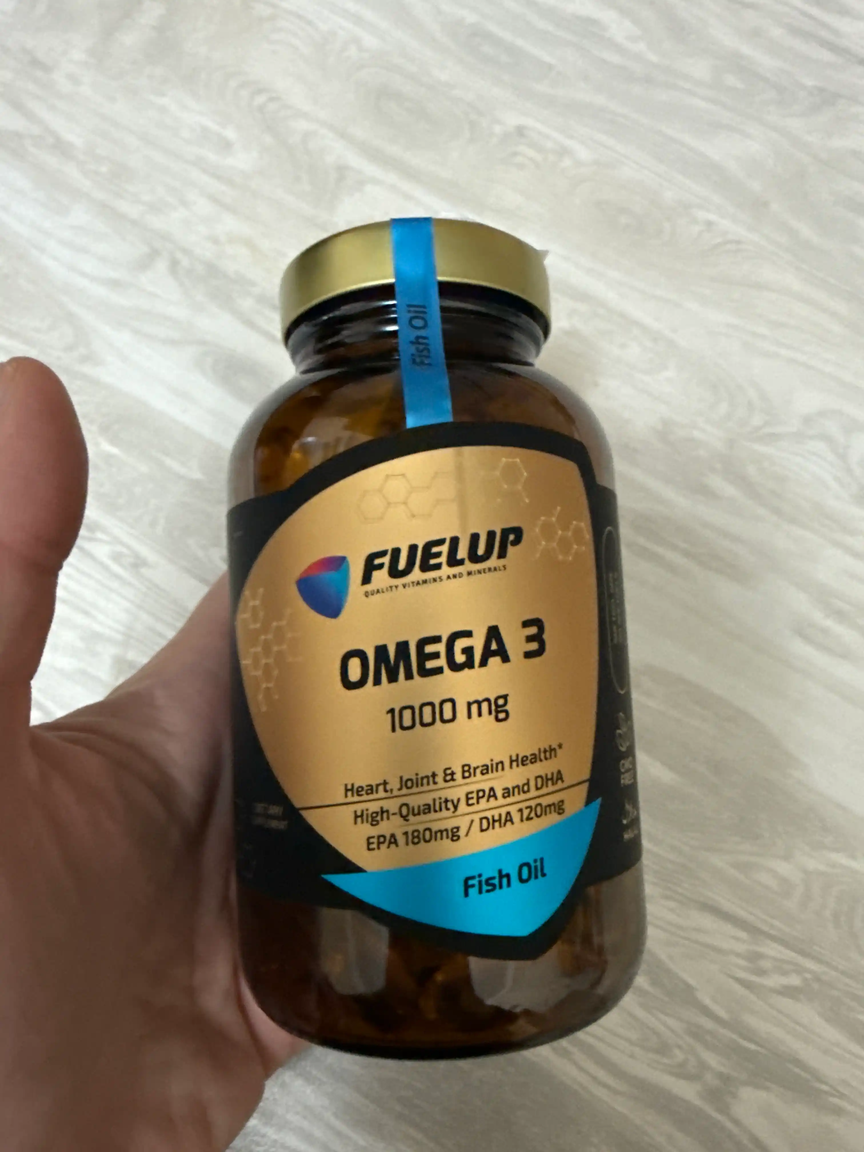 FuelUP Omega 3 1000 mg 90 d, baliq yog‘i, omega 3