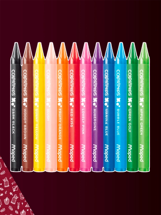 Maped Color'peps Wax moyli rangli pastel, 12 rang