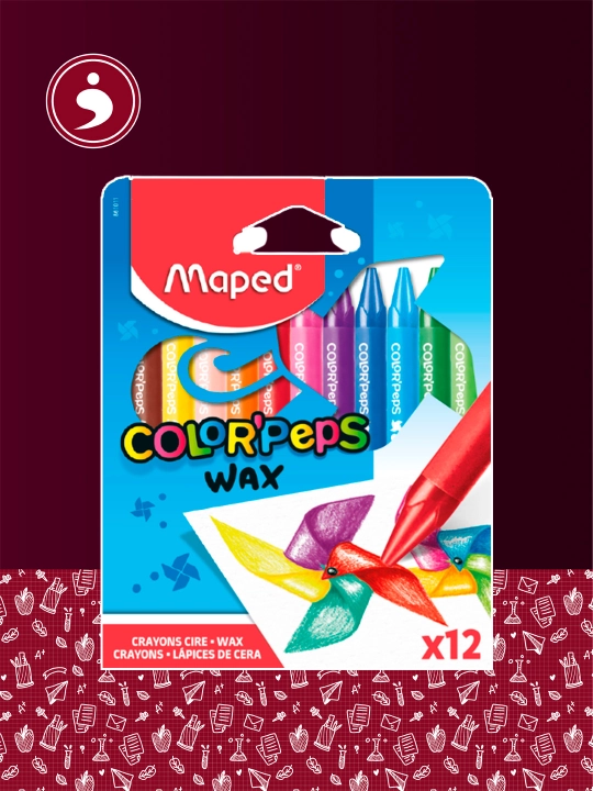 Maped Color'peps Wax moyli rangli pastel, 12 rang - 