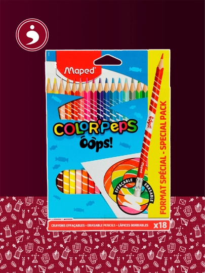 Карандаши цветные повышенной прочности  Maped (18Color'Peps)