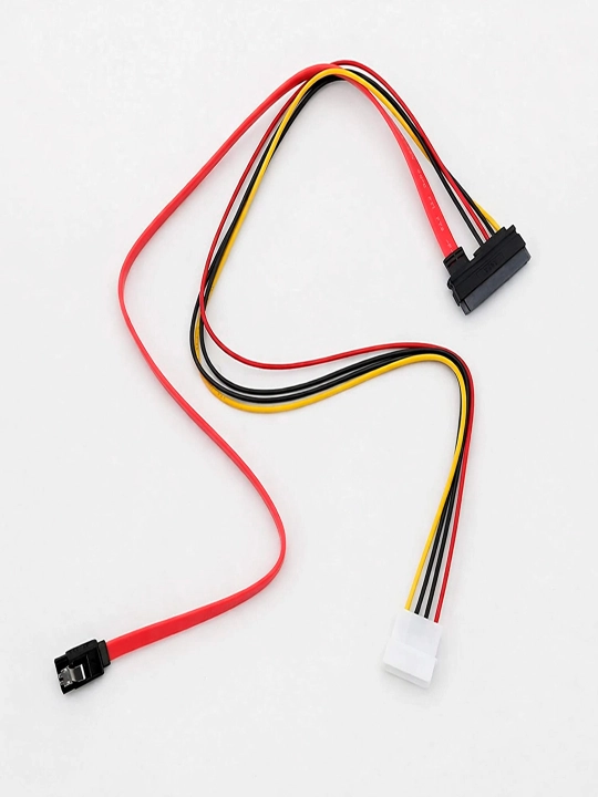 HDD/SSD ni kompyuterga ulash uchun SATA Molex 7+15pin kabeli
