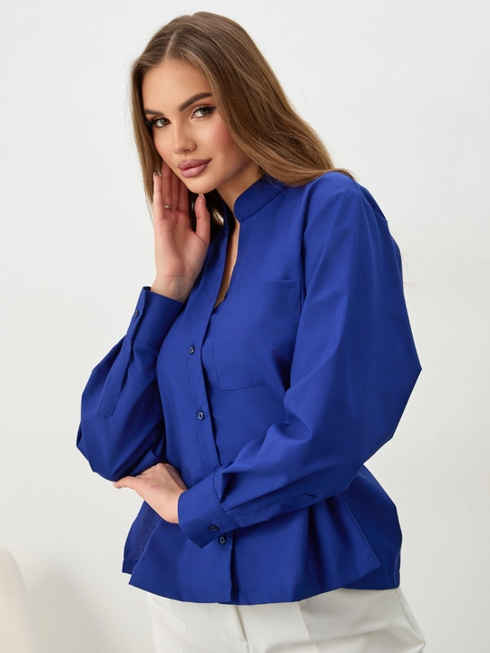 Klassik ayollar ko‘ylagi, uzun yengli, paxtadan, asosiy model