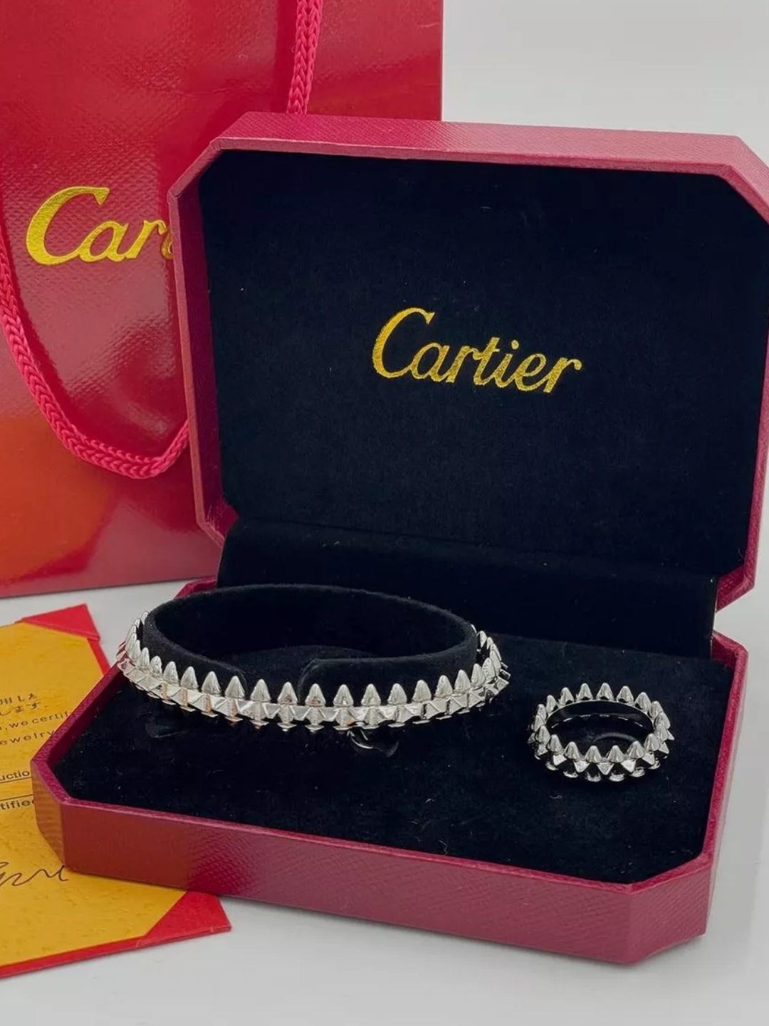 Набор в стиле Cartier из нержавеющей стали
