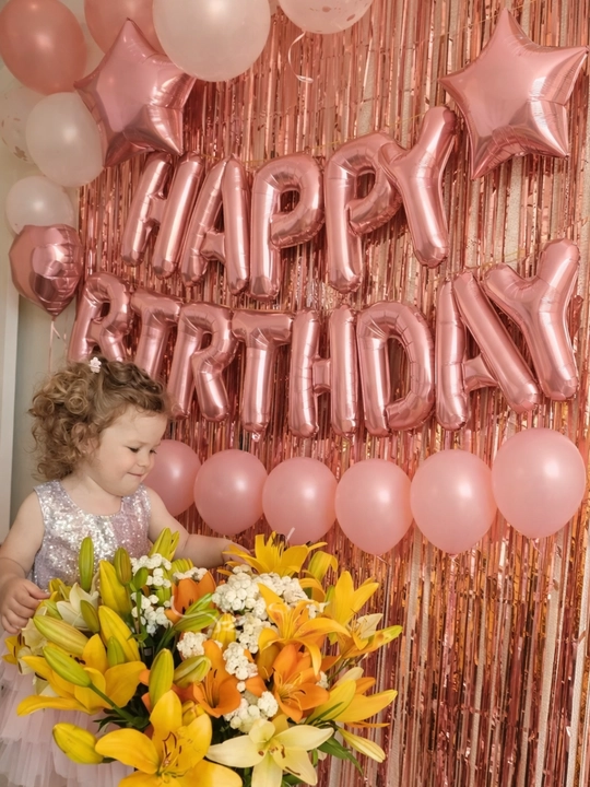 Воздушные шары Happy Birthday, набор воздушных шариков на день рождения, фотозона