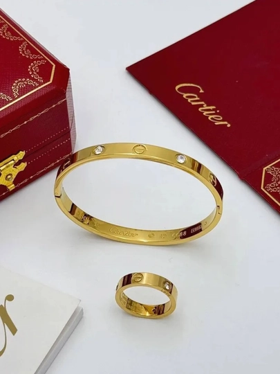 Набор браслет и кольцо (нержавеющая сталь) — MZNJWL-CARTIER-БРОНЗ-19