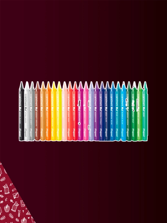 24 rangli Maped Color’Peps Wax moyli pastel