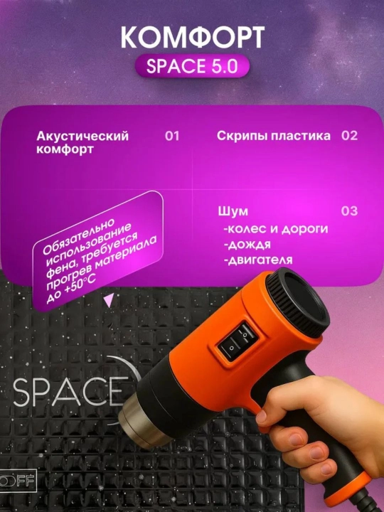 ShumoFF SPACE 5.0 vibroizolyatsiyasi, to‘plamda 10 varaq