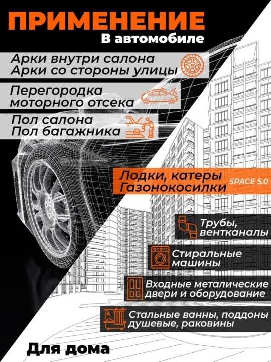 ShumoFF SPACE 5.0 vibroizolyatsiyasi, to‘plamda 10 varaq
