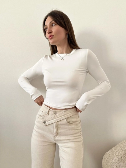 Ayollar uchun longsliv, baza kofta uzun yengli yumshoq, S, M, L - 