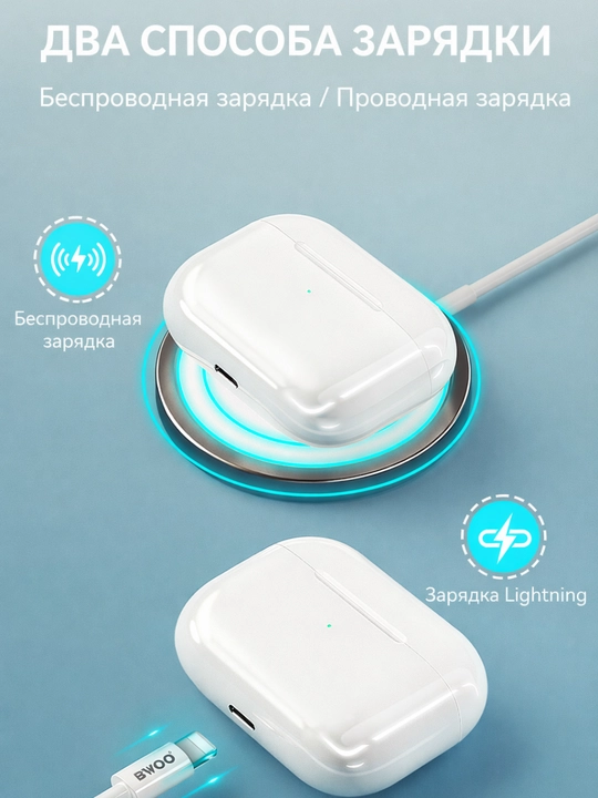 BWOO BO-BW44 mikrofonli vashovqinni kamaytiradigan simsiz naushniklar, (ENC) Bluetooth 5.1