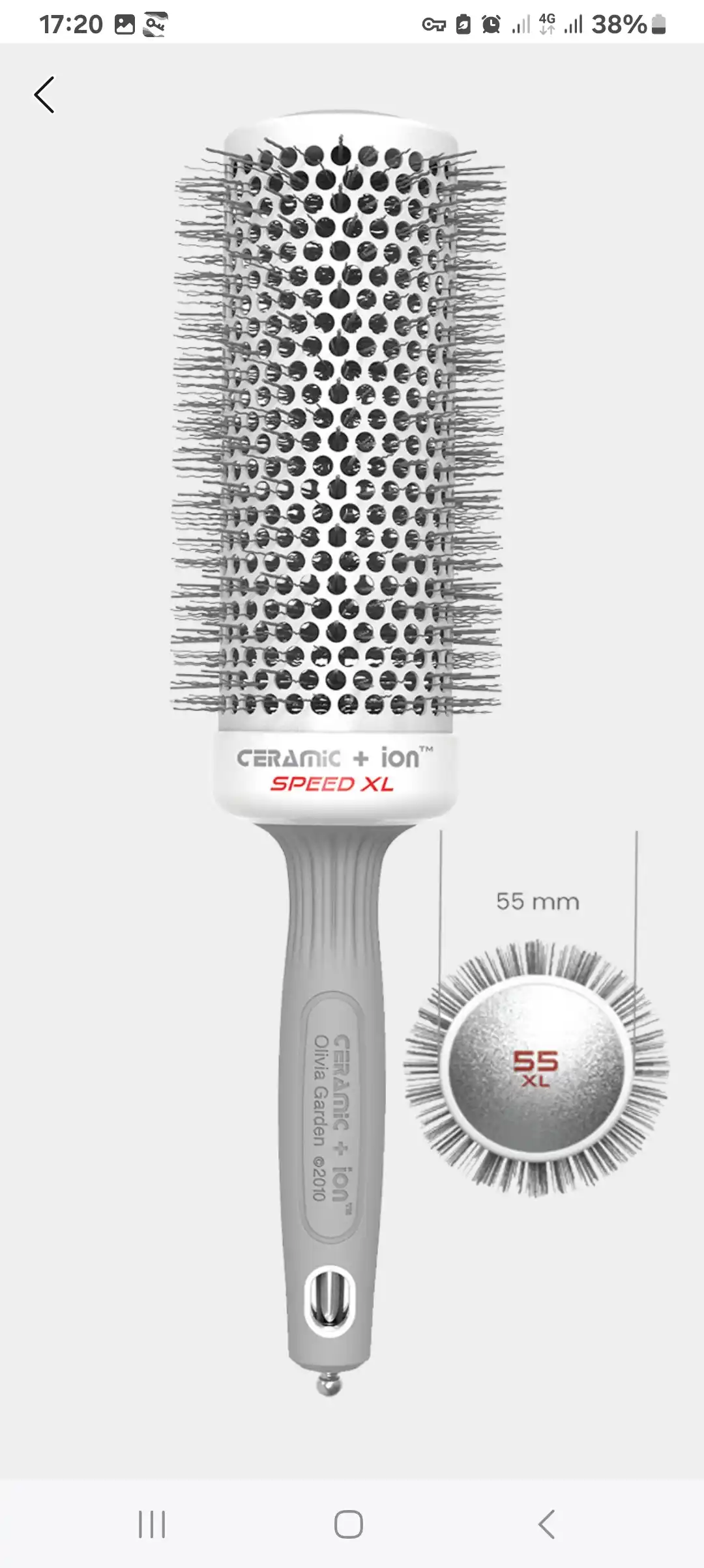 Soch turmaklash uchun professional termobrashing tarog‘i Olivia Garden Ceramic+Ion SpeedXL