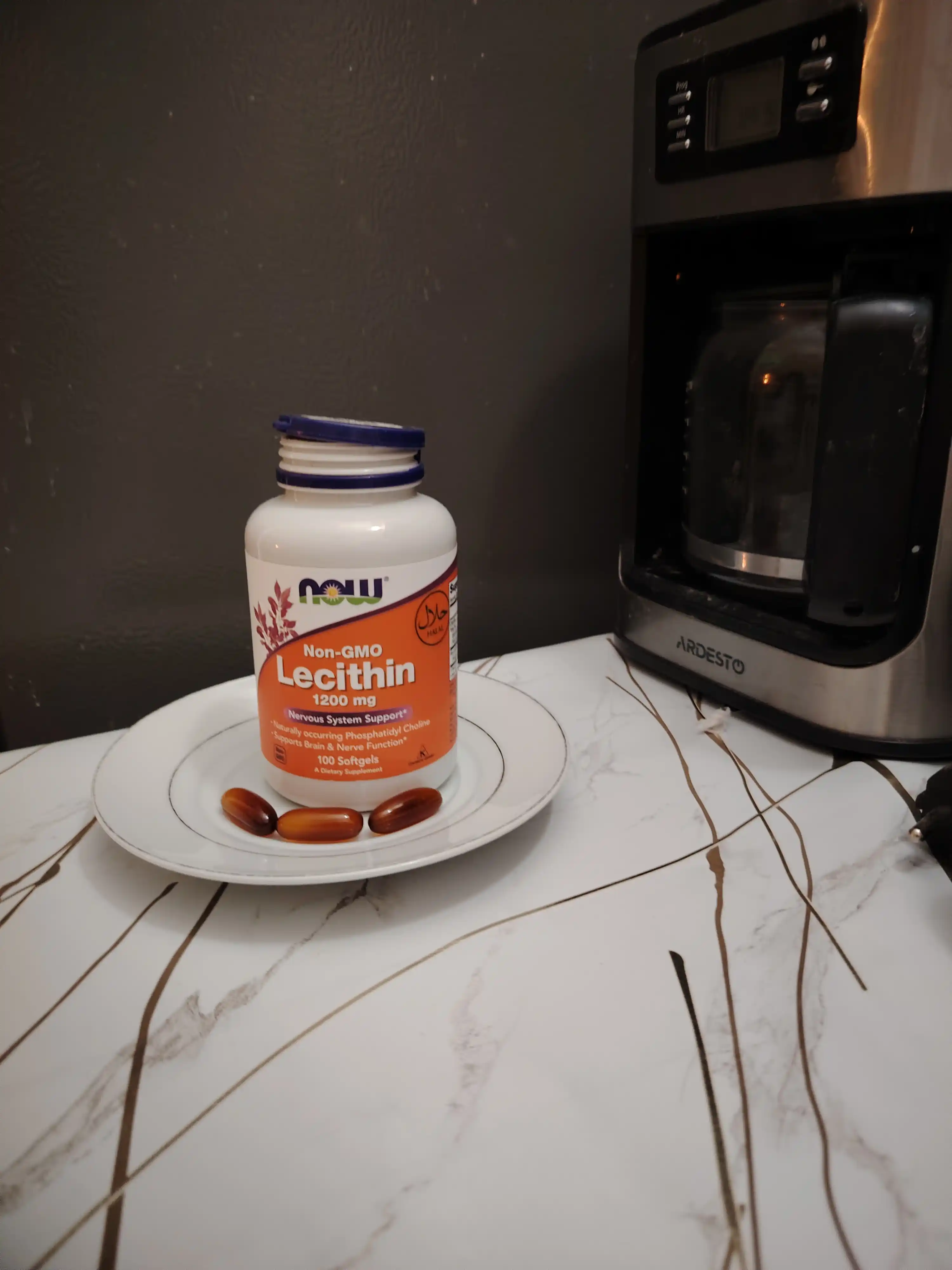 Now Foods, Lesitin (Lecithin) 1200 mg, 100 ta kapsula, Halol