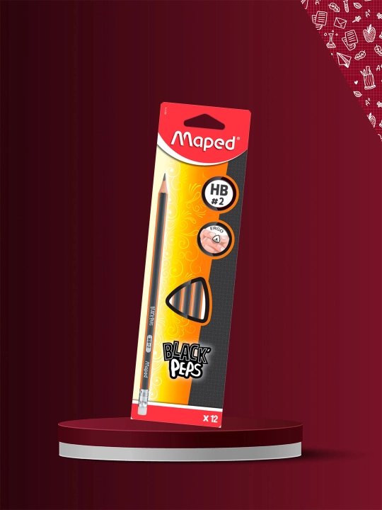 Maped black'peps o'chirgichli qora qalamlar, HB 851711 