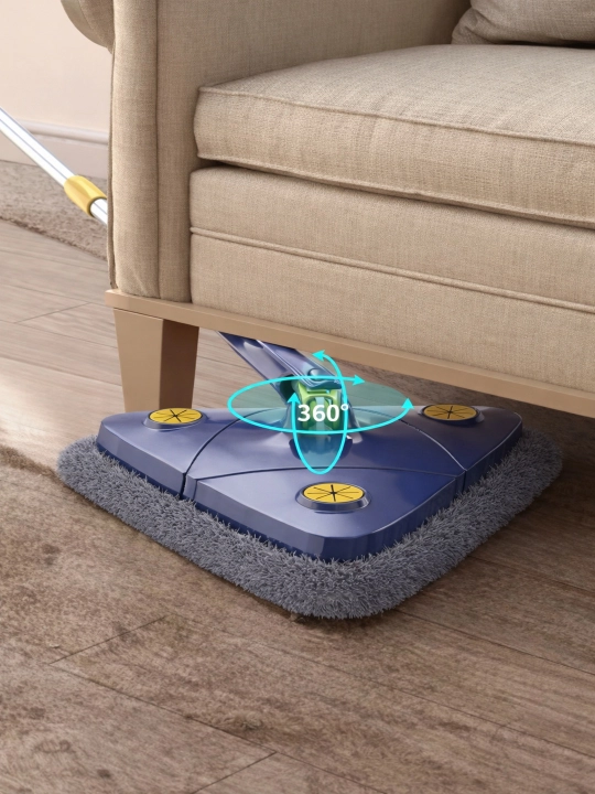 360° ga aylanadigan platforma va universal tozalash uchun mo‘ljallangan mikrofiber nasadkali shvabra