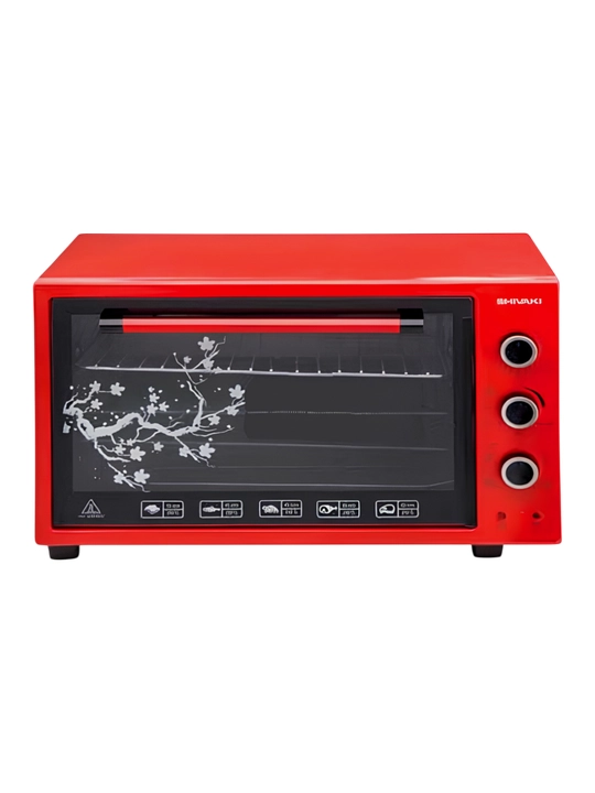 Shivaki MD3618E 36L 1400W — elektr pech, 36 litr, oson tozalash, tez pishirish, qizil