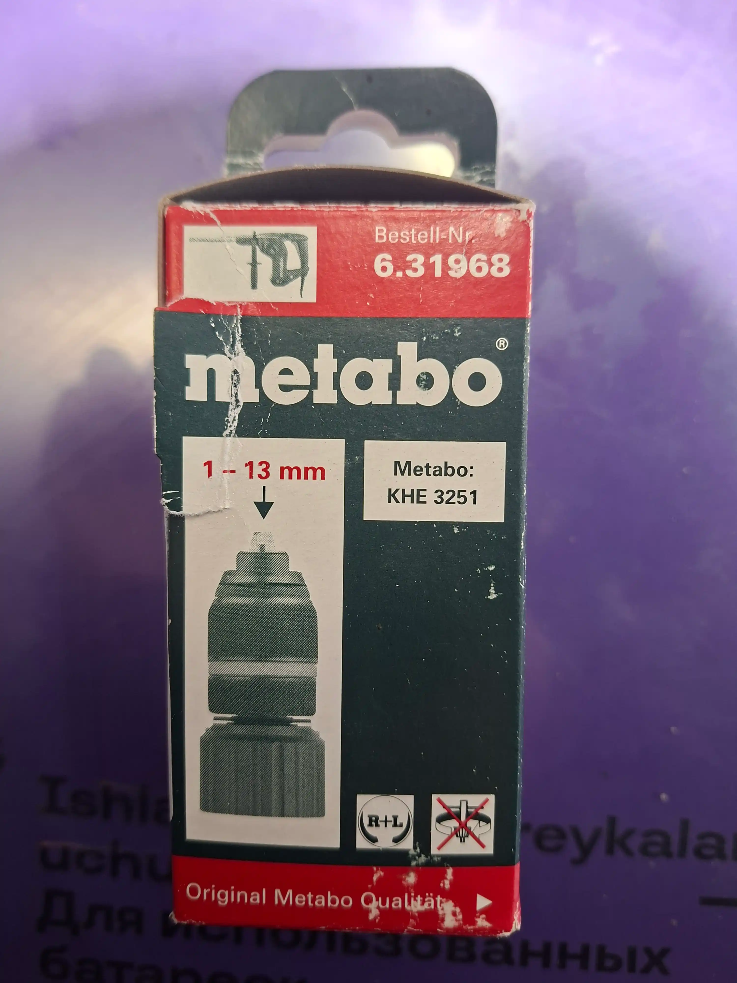 Drel uchun burg'ulash patroni adapter bilan Metabo FUTURO PLUS S2M, 13 mm