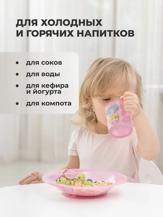 Набор: тарелка, кружка, столовые приборы на присосе, в подарочной упаковке