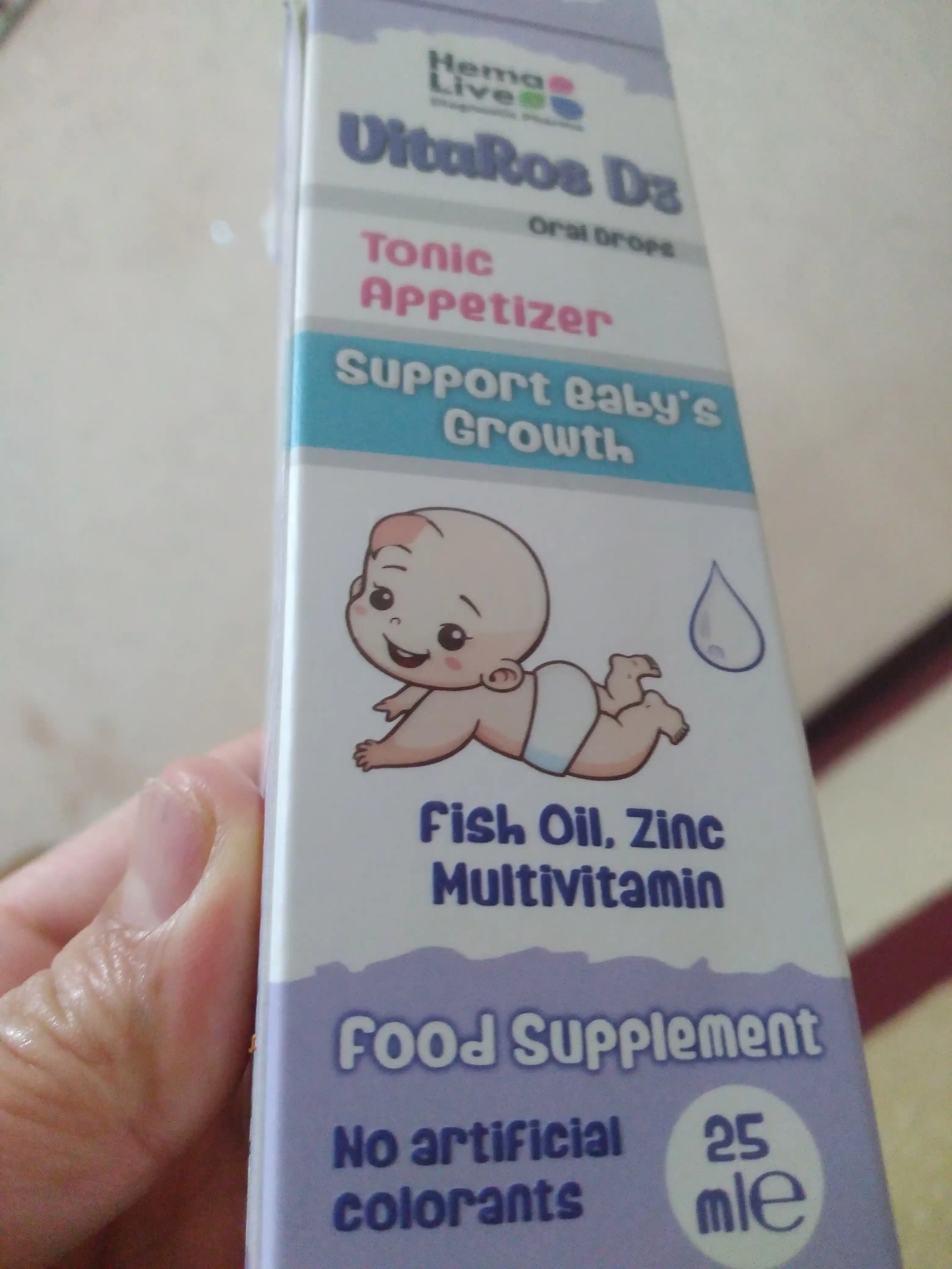 Bolalar tomchilari, D3 vitamini VitaRos, multivitaminlar