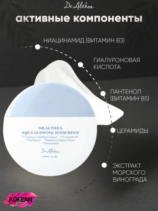 Dr. Althea quyoshdan himoya kremi SPF50+ PA++++ (2 xil)