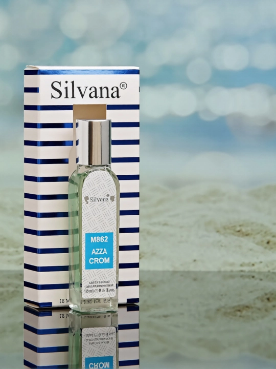 Parfyumlangan suv SILVANA M862, Azzaro Chrome, 50 va 18 ml