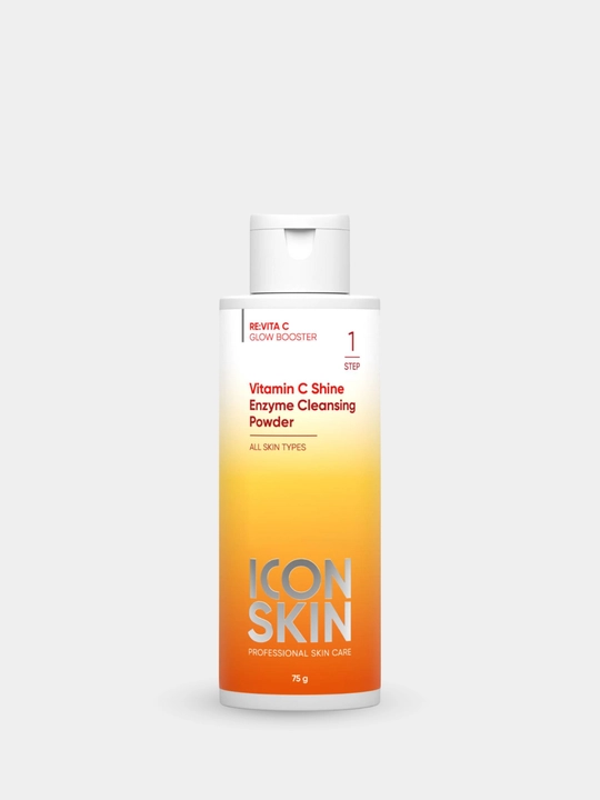 ICON SKIN Yuz uchun vitamin C Shine ferment kukuni, barcha teri turlari uchun vitamin C bilan, 75 g