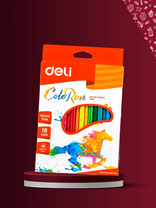 Rangli, mustahkamligi oshirilgan Deli qalamlari (18 COTORUNts)