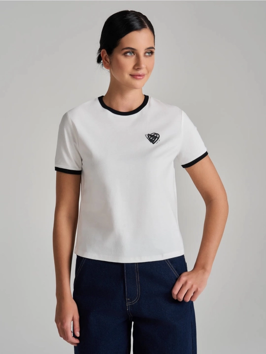 Qizlar va ayollar uchun yozgi yupqa futbolkalar Gloria Jeans