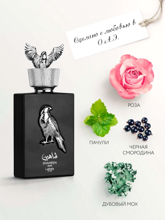 Shaheen Silver 100 ml erkaklar atiri — yog‘ochli va muskusli hidga ega - 